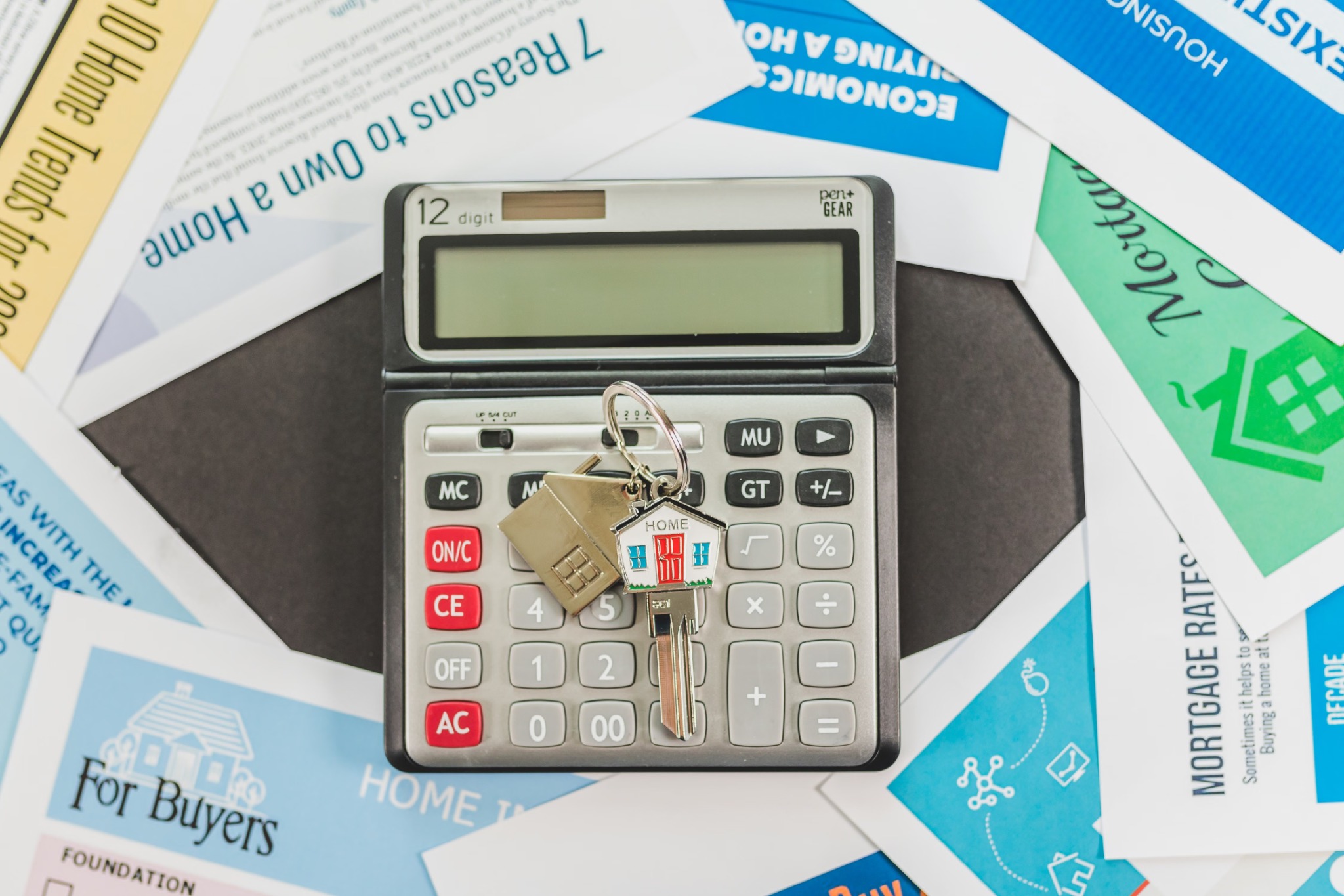 Calculator and home-buying materials